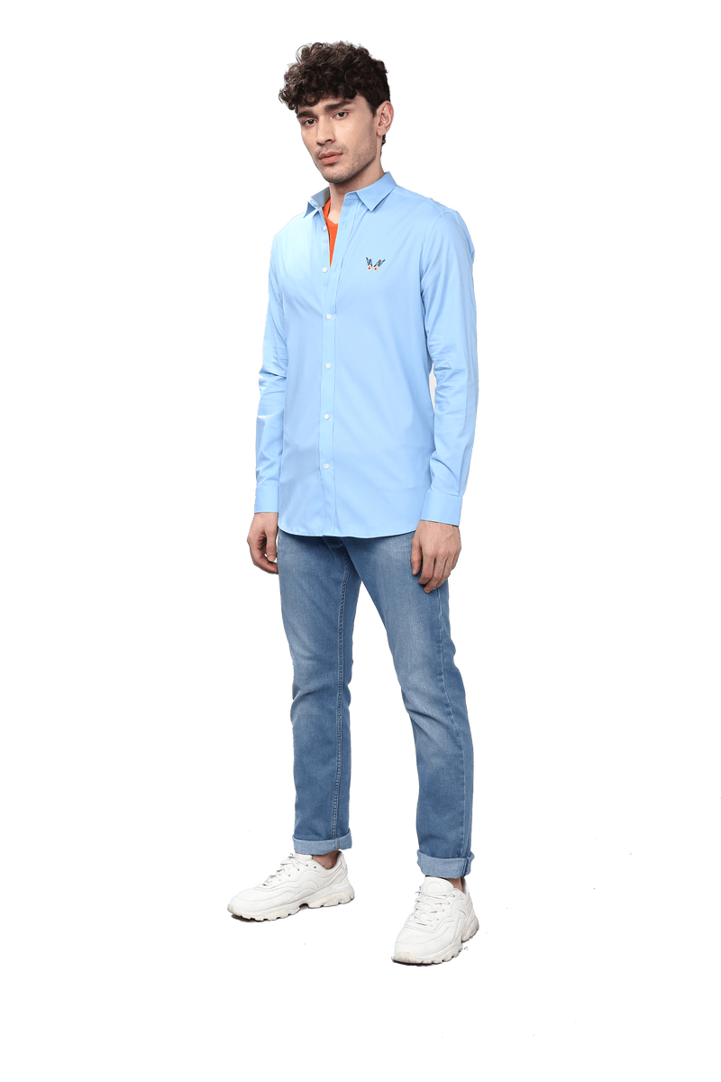 The Noo Shirt in Azure Blue - NOONOO