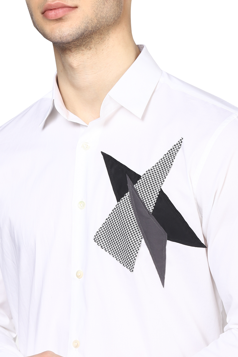 The Fragmented Shirt in White