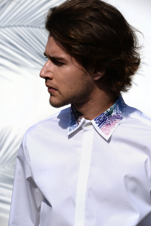 The Scribbled Collar Shirt - NOONOO