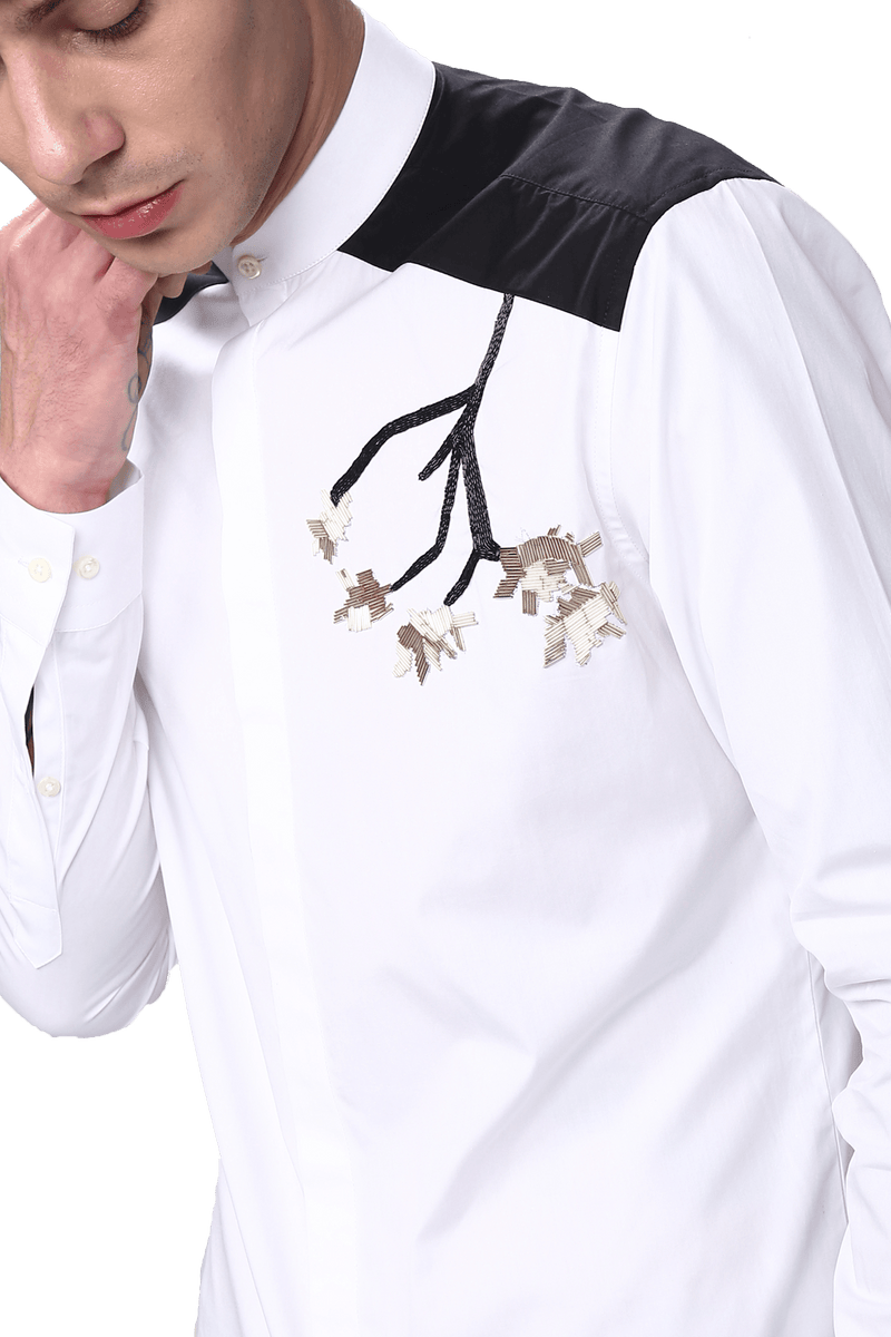 The White Japanese Blossom Shirt - NOONOO